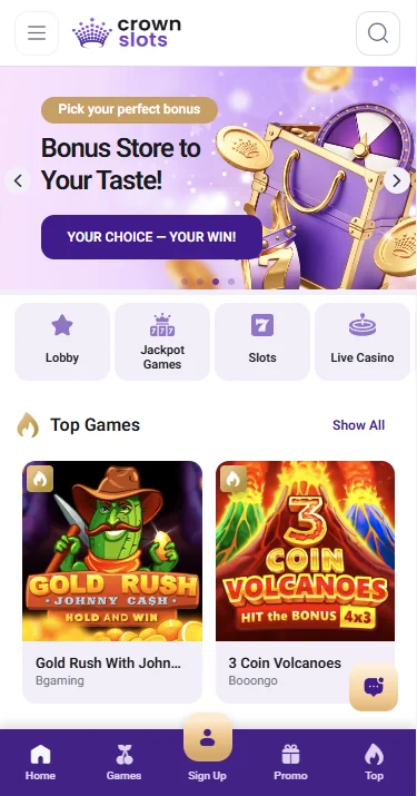 CrownSlots Casino Online